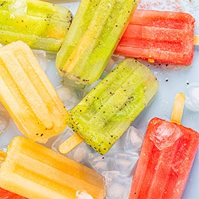 Paletas tropicales de hielo