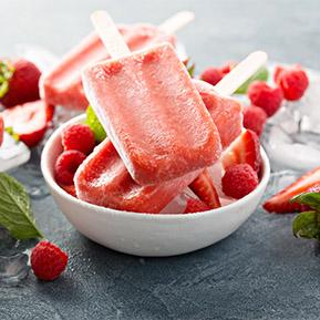 Paletas de Hielo Fresa con Plátano